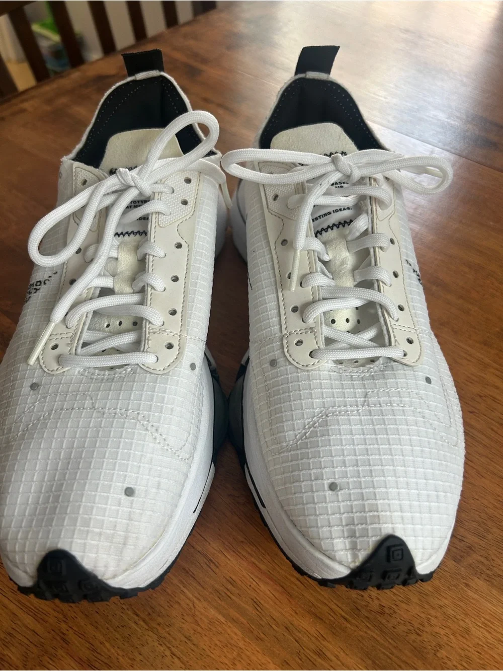 Nike Men’s Zoom Air Prototype - White Sneakers with Black Swoosh Detail
